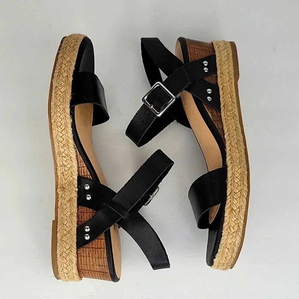 Tommy Bahama Jona Wedge Sandals Black Size 9 View 4